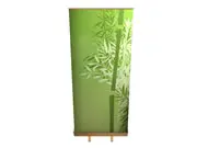 (Greenline-RollUp "Bambus Quader" mit Bedruckung)